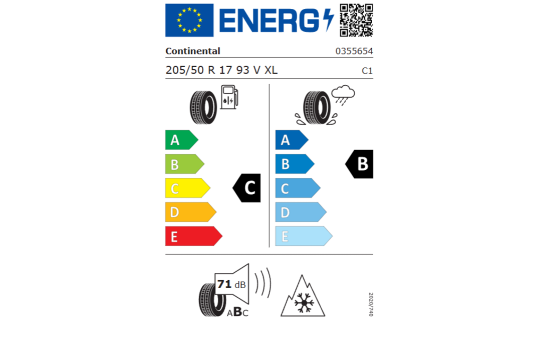 Koło zimowe Golf 8 Gavia 17" z oponą Continental, prawe