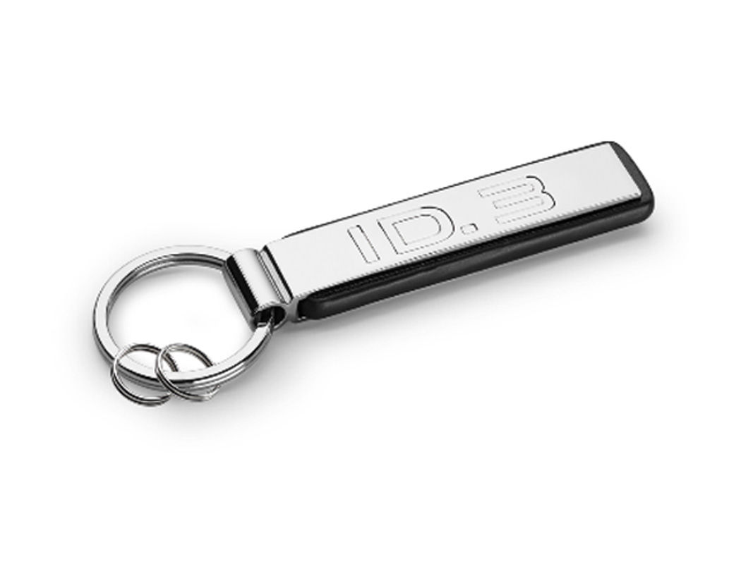 Brelok do kluczy metalowo-skórzany, ID.3