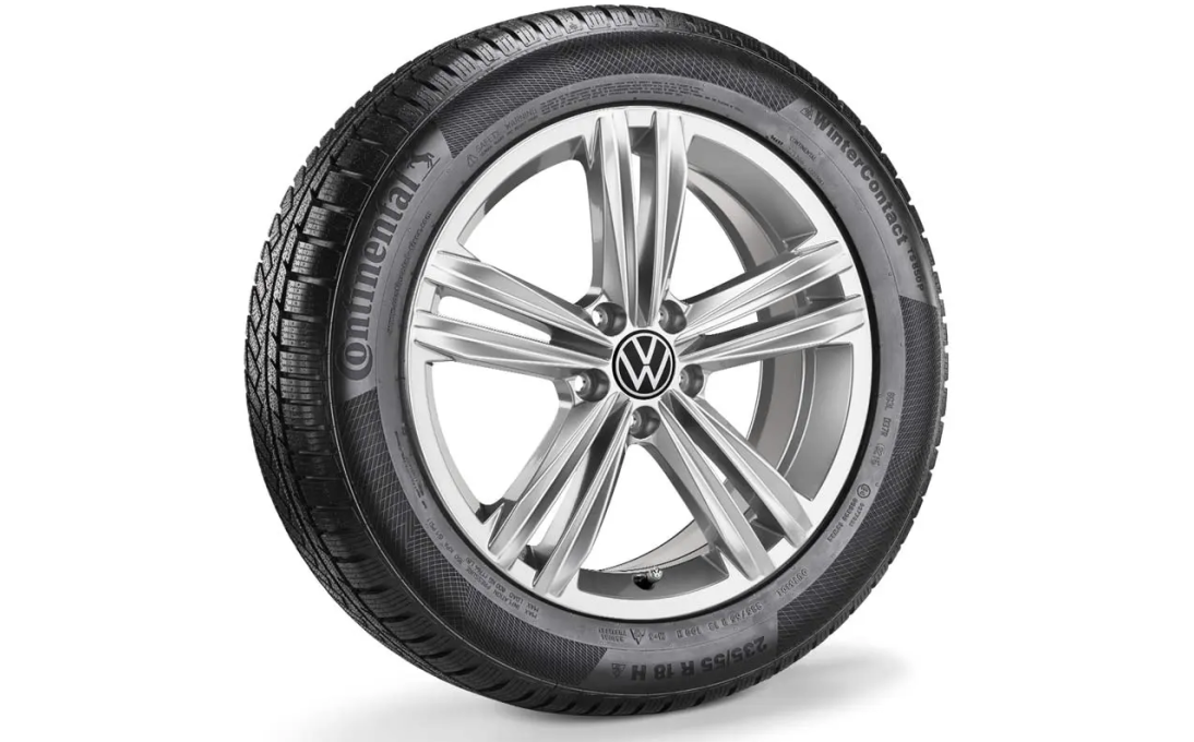 Koło zimowe VW Tiguan II z oponą Continental, R18, lewe