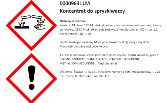 Płyn do spryskiwaczy, letni koncentrat 1:100, 250 ml