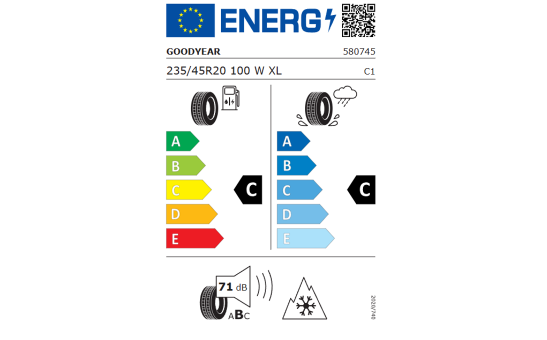 Koło zimowe VW ID.7 z oponą Goodyear, R20, lewe przód