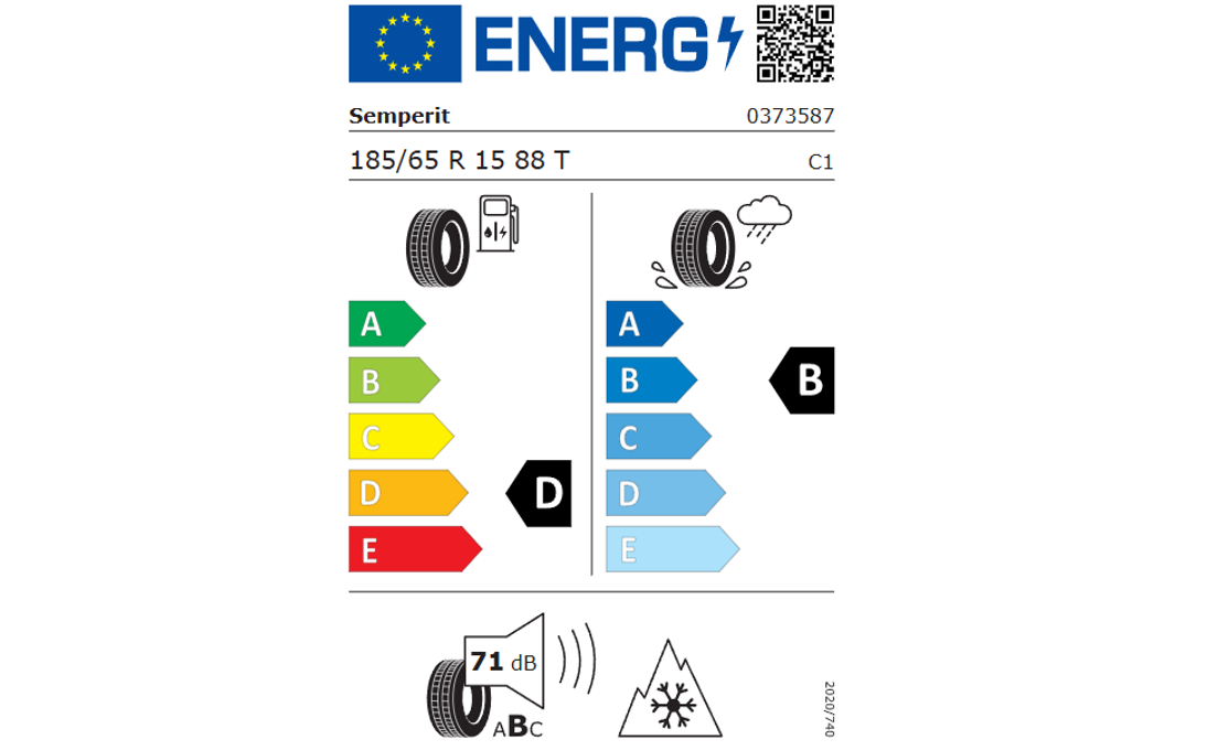 Koło zimowe Polo Corvara 15" z oponą Semperit, prawe