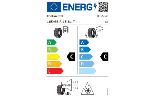 Koło zimowe VW Up!z oponą Continental,R15, lewe