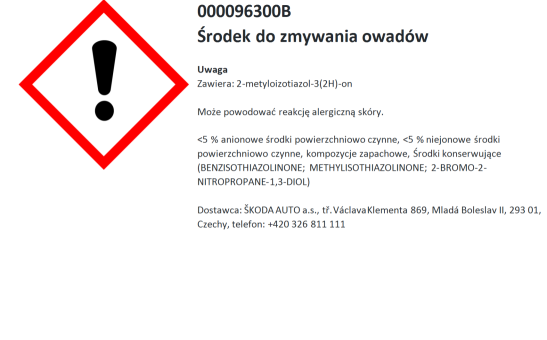 Środek do zmywania owadów