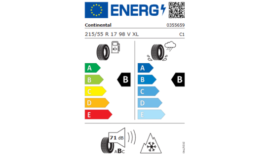 Koło zimowe T-Roc Merano 17" z oponą Continental, lewe