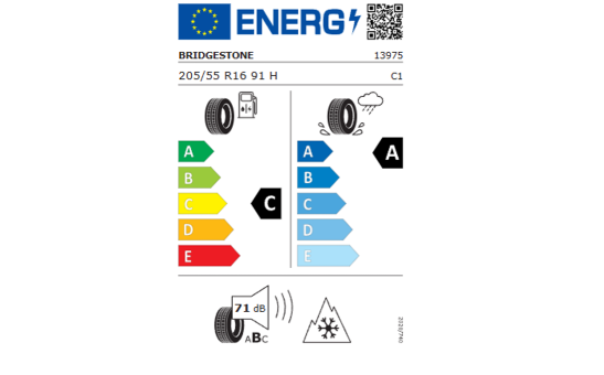 Koło zimowe Golf 8, stalowe 16" z oponą Bridgestone, prawe