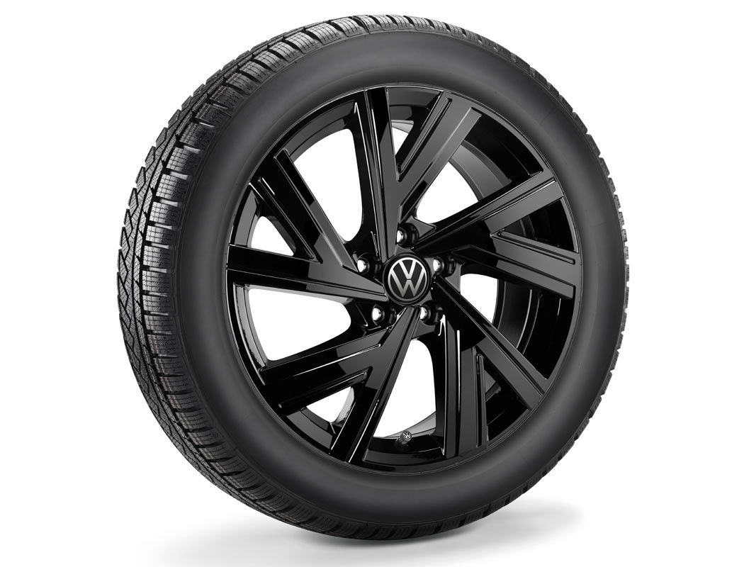 Koło zimowe VW Golfz oponą Continental,R18, lewe