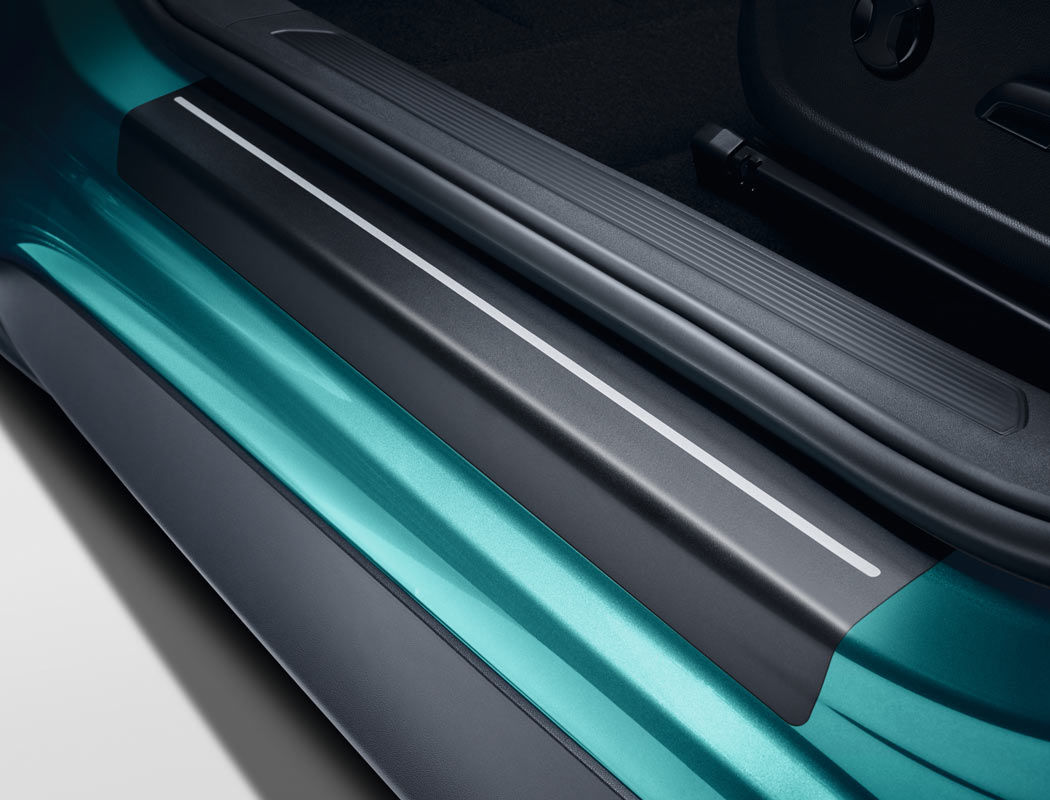 Folie ochronne progów ID.3, czarno-srebrne