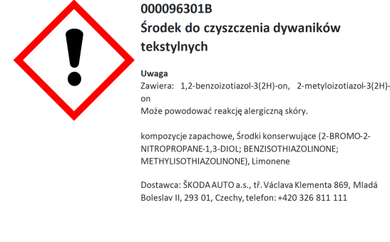 Środek do czyszczenia dywaników tekstylnych