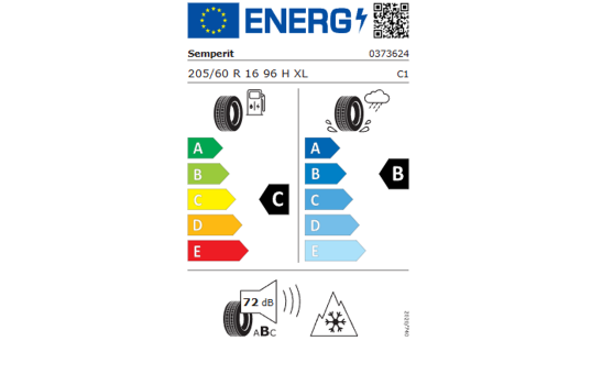 Koło zimowe VW Touran z oponą Semperit, R16, prawe