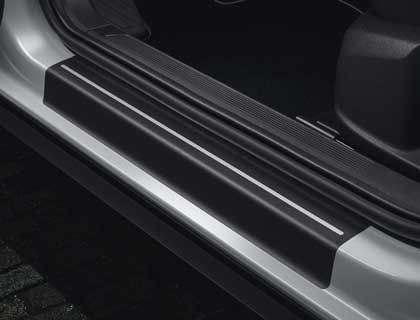 Folie ochronne  progów, czarno-srebrne