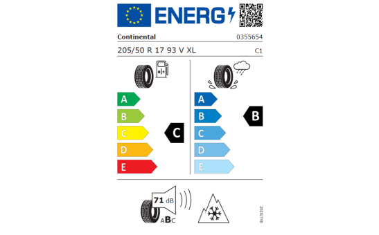 Koło zimowe Golf 8 Gavia 17" z oponą Continental, lewe