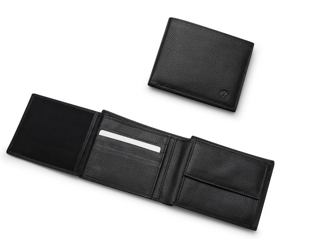 Portfel skórzany, czarny