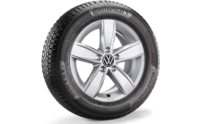 Koło zimowe T-Roc Corvara 16" z oponą Continental, prawe