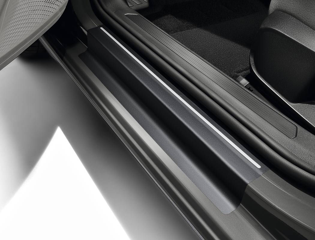 Folie ochronne progów czarno-srebrne, Golf 8 Variant